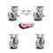 Service Caster 5 Inch V Groove Semi Steel Caster Set with 2 Brakes/Swivel Lock 2 Rigid SCC SCC-30CS520-VGB-TLB-BSL-2-R-2 - alternate 6